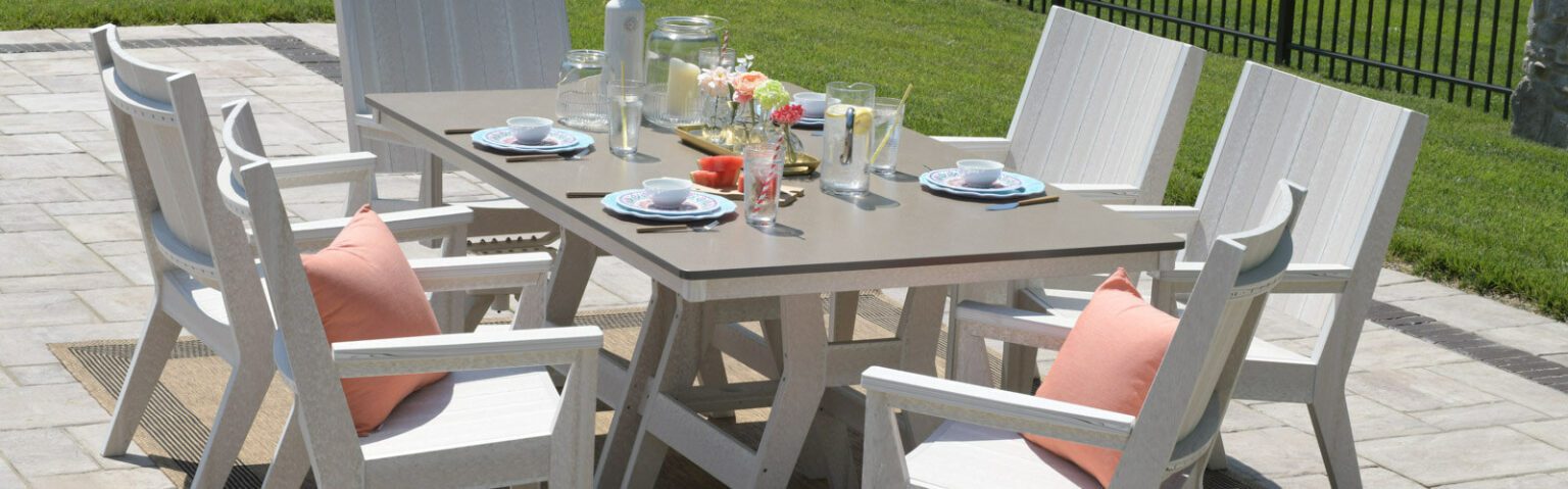Dining collection table with chairs
