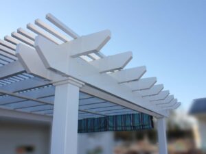 Classic end cap for Vinyl Pergolas