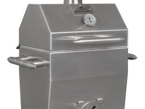 The Silver Rocket Grills Silver Rocket TailGater Grill,Silver Rocket TailGater Grill on a stone patio column