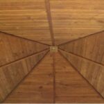 Wood gazebo ceiling