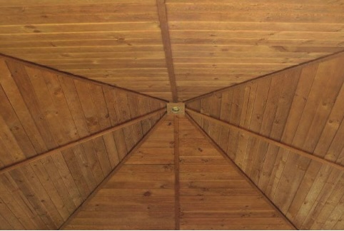Wood gazebo ceiling