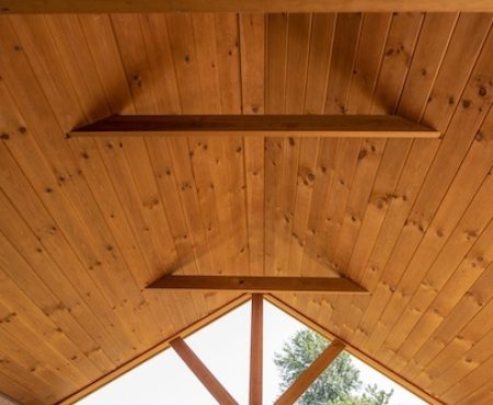 Ceiling Style Sheathing on a pavilion from Miller's Mini Barn Pavilion Ceilings