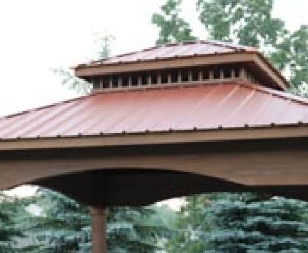 Cascade Pavilion with Premier Arch stained with mocha stain