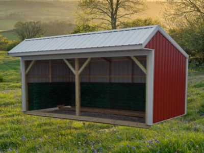Open-Horse-Shelter-red-with-white-trim