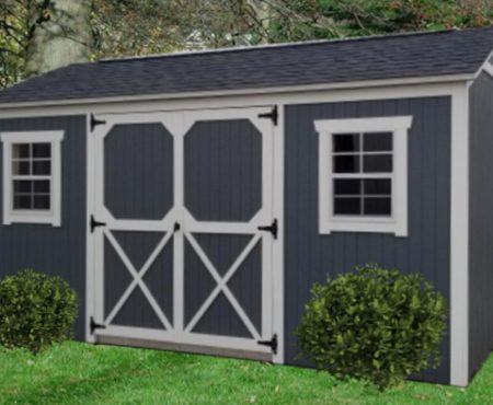 Painted-Garden-Shed-dark-with-light-gray-trim